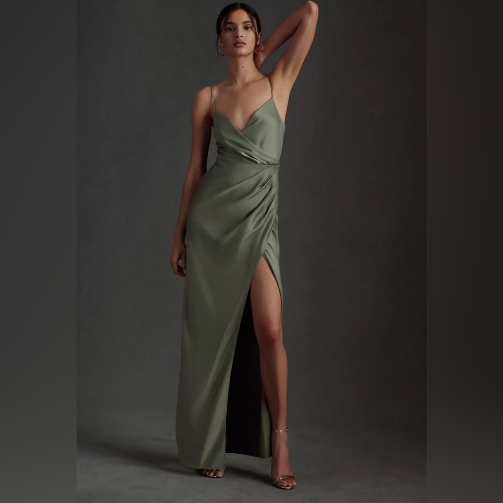 BHLDN FREYA SATIN CHARMEUSE DRESS